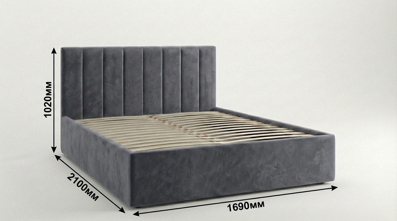 Двуспальные кровати - изображение №3 "Кровать Агата 160х200 "  на www.Angstrem-mebel.ru