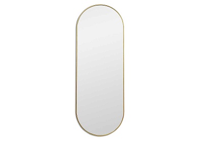Зеркало Kapsel XL Gold в полный рост в тонкой раме Smal В ванную В спальню В прихожую В гостиную, гарантия 